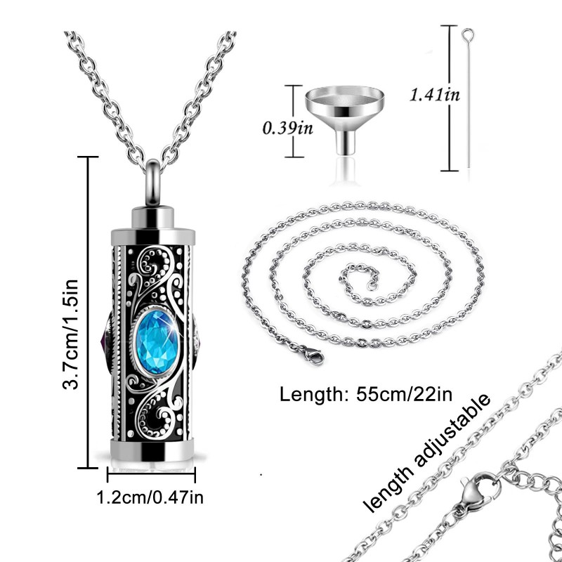 Cremation Urn Necklace Supplier - Crystal Ashes Pendant OEM