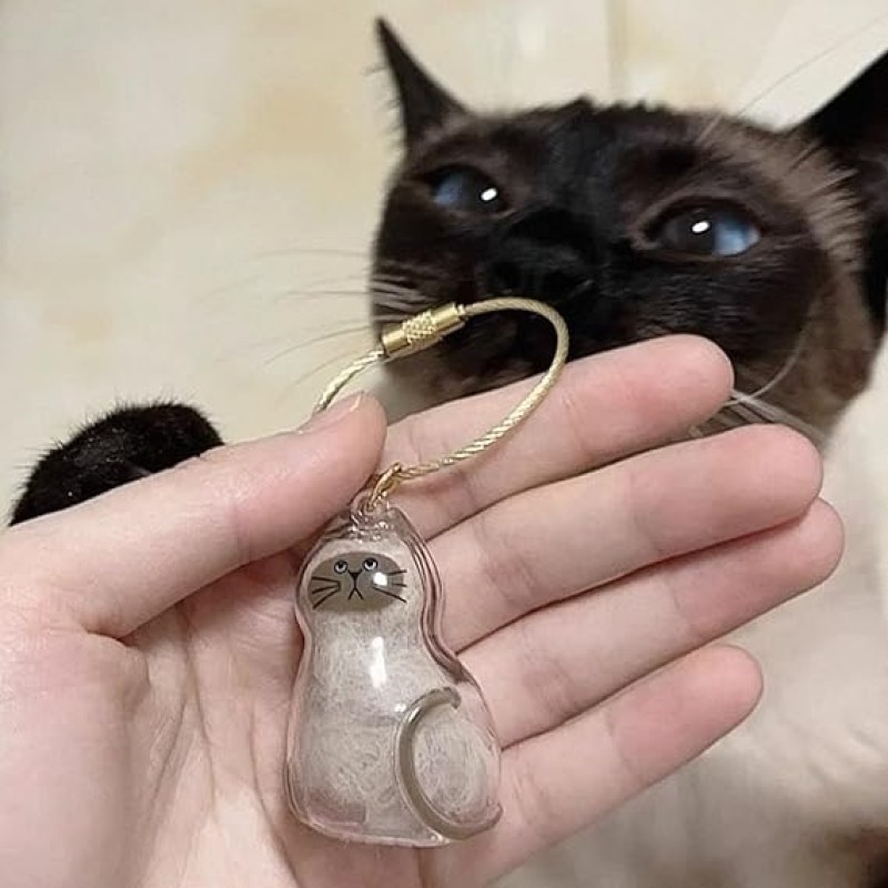 Pet Fur Storage Keychain Manufacturer - Transparent Bottle Pendant