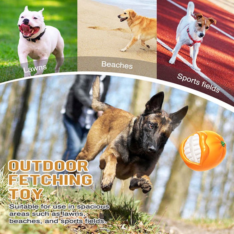 Pet Chew Toy Supplier - Squeaky Oranges Teeth Grinding