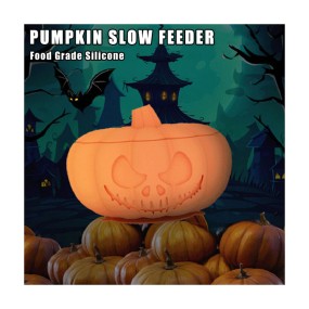 Pet Feeder Bowl Factory - Halloween Pumpkin Silicone Slow