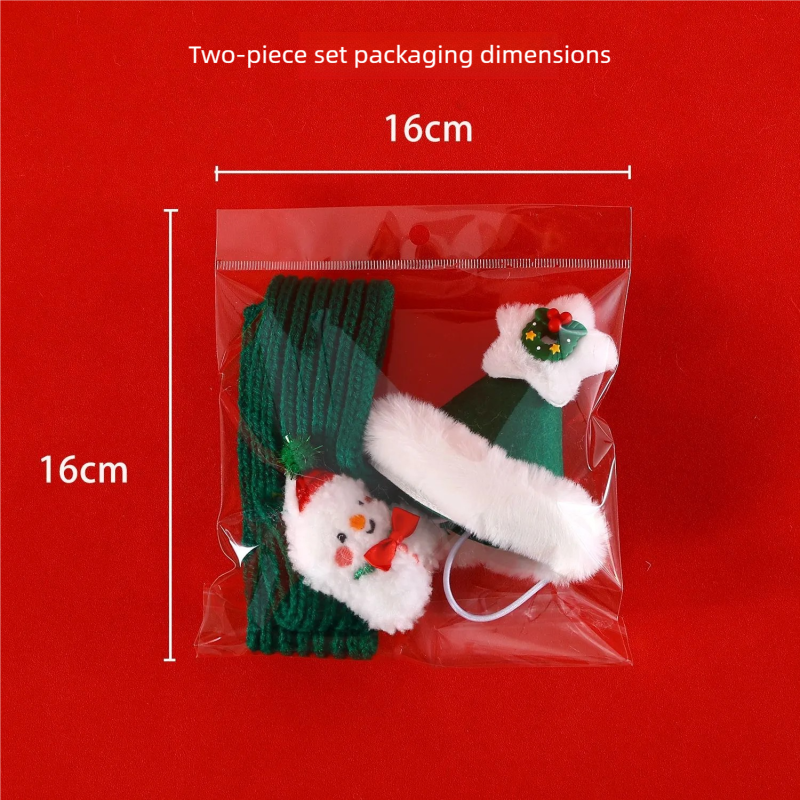 Pet Christmas Costume Factory - Knitted Scarf Hat Set