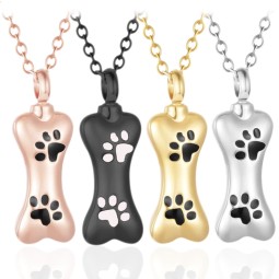 Pet Ashes Necklace Supplier - Bone Shape with Hair Storage