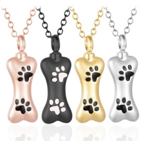 Pet Ashes Necklace Supplier - Bone Shape with Hair Storage