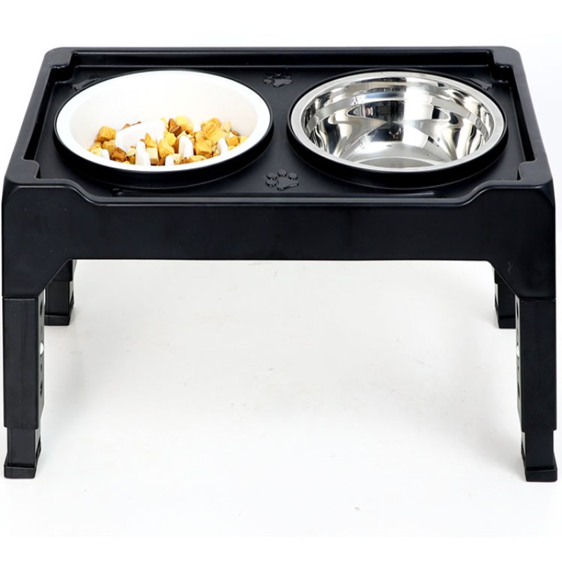 Elevated Dog Bowl Factory - Adjustable Wood Stand
