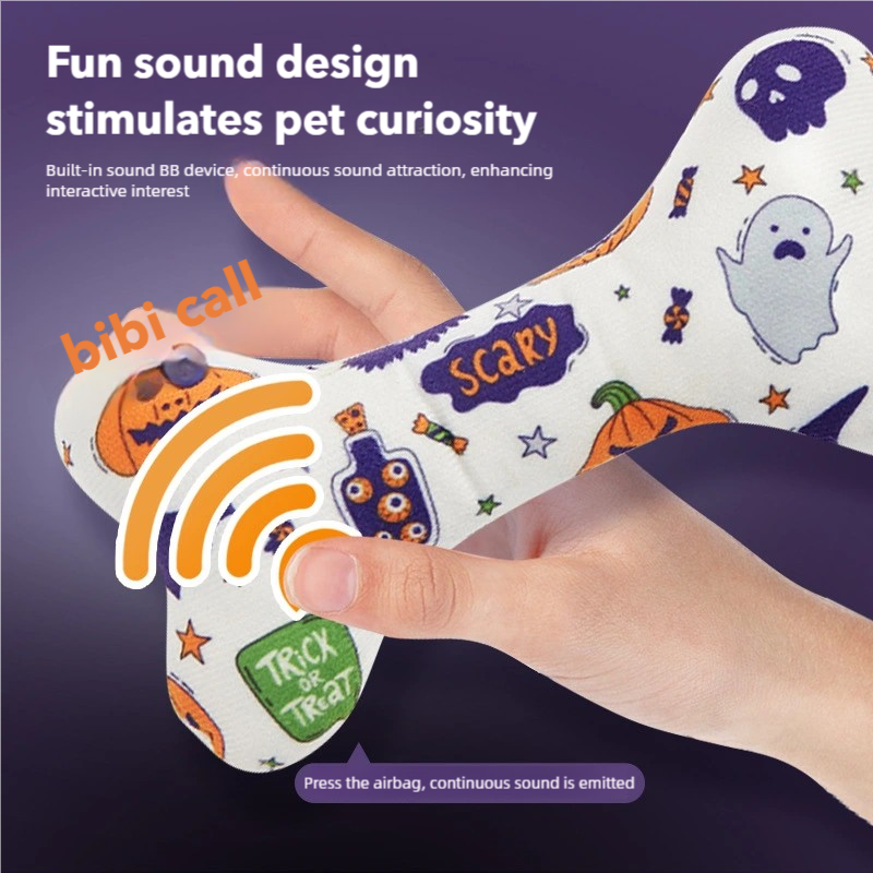 Pet Toy Manufacturer - Halloween Sound Plush Bone
