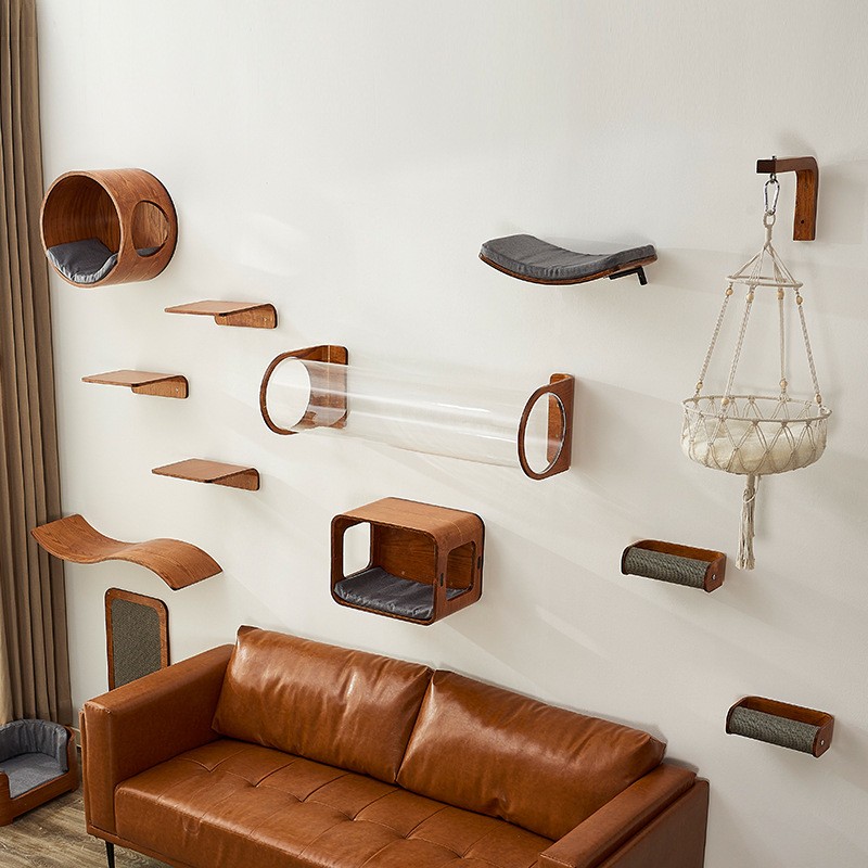 Cat Tree Manufacturer - Solid Wood Wall Platform