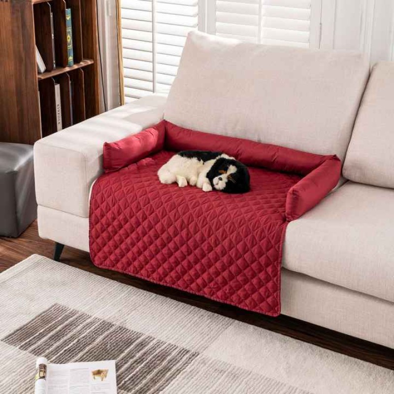 Pet Sofa Protector Factory - Grid Design Removable Cover