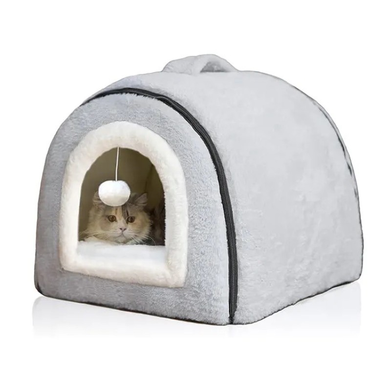 Cat Cave Bed Supplier - Luxury Plush Indoor House