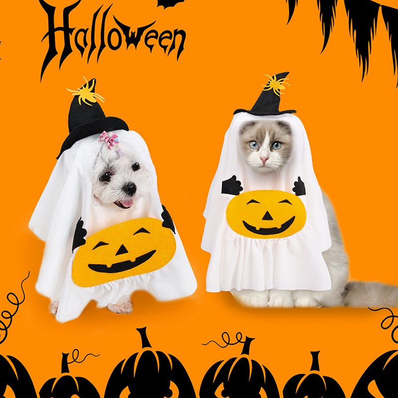 Pet Halloween Costume Manufacturer - Ghost Poncho Cosplay