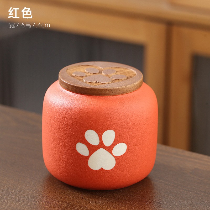 Ceramic Pet Urn Supplier - Cute Print Airtight Custom