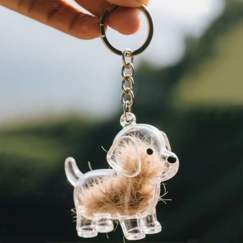 Pet Memory Keychain Factory - Transparent Resin Fur Storage