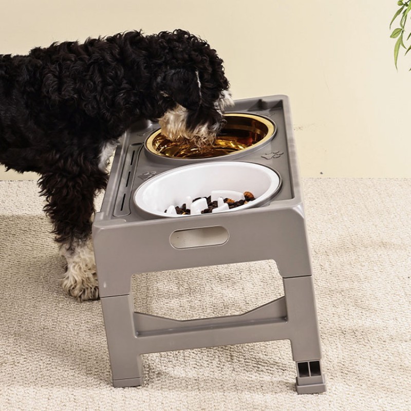 Elevated Dog Bowl Factory - Adjustable Wood Stand
