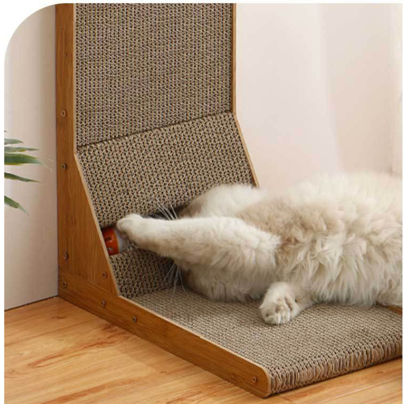 Triangular Cat Scratcher Factory - Indoor Cats Scratch Pad Cardboard with Ball Thickened