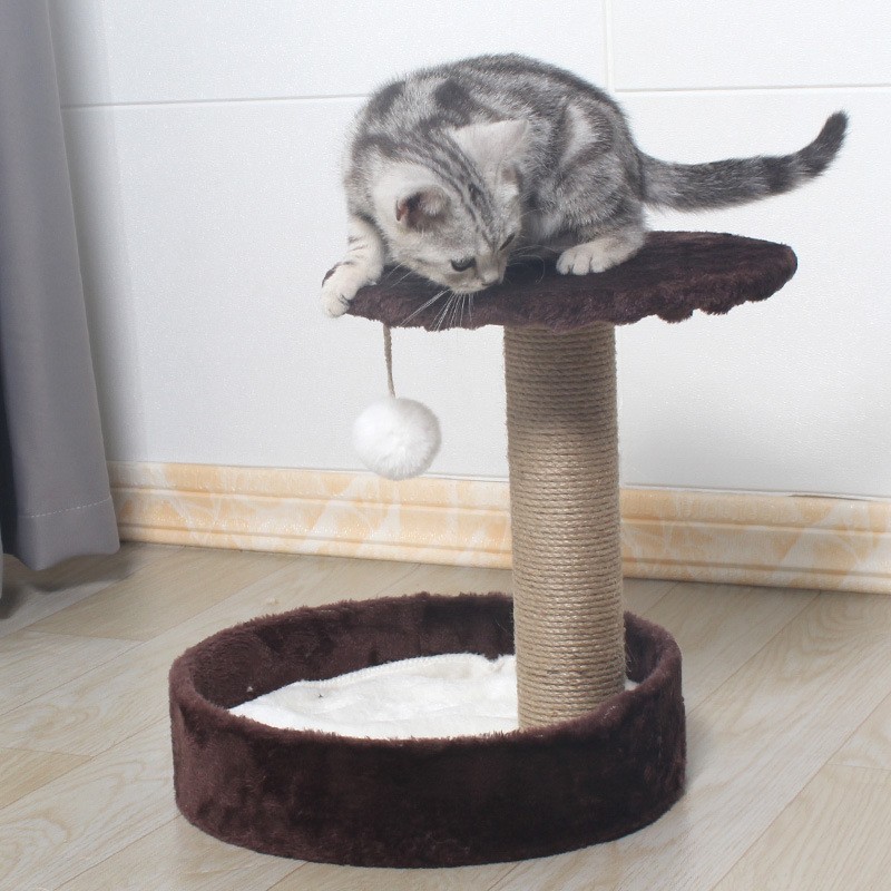 Cat Climbing Frame Supplier - Small Climbing Frame Scratch Board Double Jumping Platform