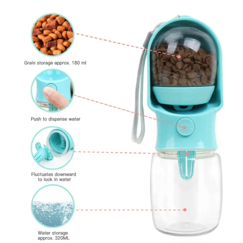 Pet Water Bottle Factory - Portable Dog Cat Water Bottle 3-in-1 Travel Bowl Leakproof