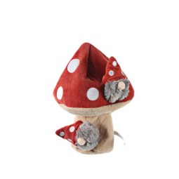 Dog Chew Toy Supplier - Mushroom Picking Squeaky Chew Toy for Small Medium Dog