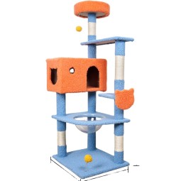 Cat Climbing Tree Supplier - Factory Wholesale Large Wooden Cat House Multi Layer Climbing