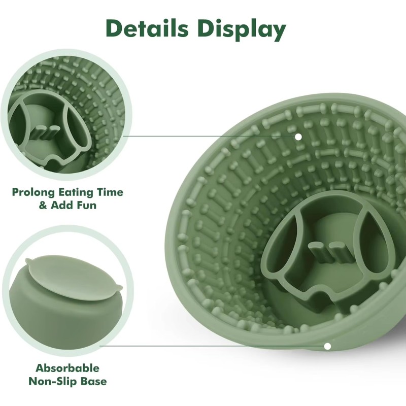 Slow Feeder Bowl Factory - Wholesale Custom Round Honeycomb Silicone Slow Feeding Bowls