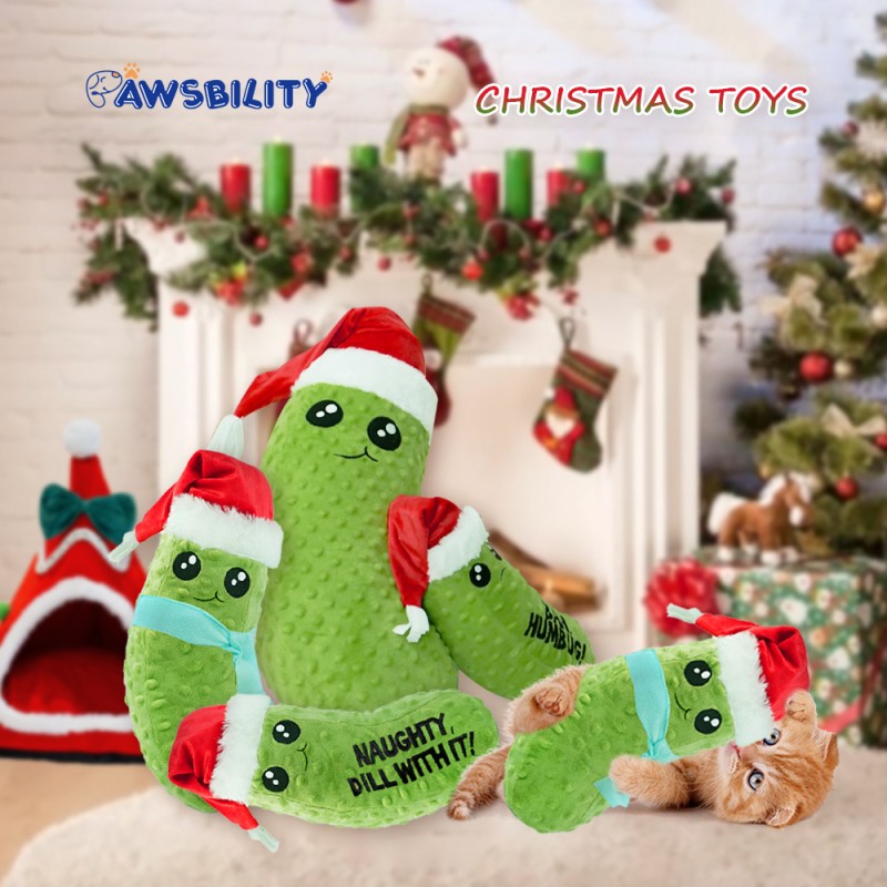 Plush Toy Manufacturer - Custom Christmas Green Bitter Melon Soft Cotton Dinosaur Stress Relief