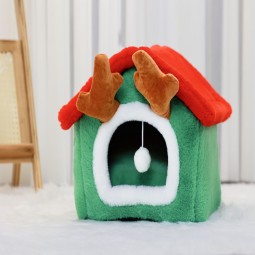 Pet Bed House Manufacturer - Christmas Removable Washable Enclosed Cats Dogs Small Bed House