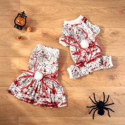 Halloween Pet Costume Supplier - Winter Spider Cosplay Dress Blood Accessories Party