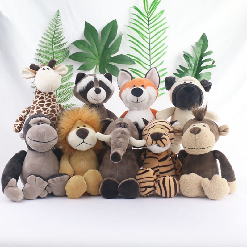 Plush Animal Toys Factory - Wholesale Custom 25cm Jungle Tiger Forest Animal Soft Stuffed