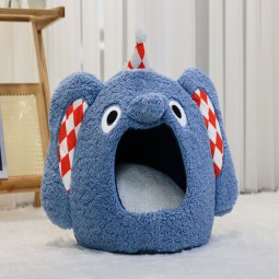 Pet Cave Bed Supplier - Hot Fashion Soft Plush Animal Shaped Washable Cat Cave Bed