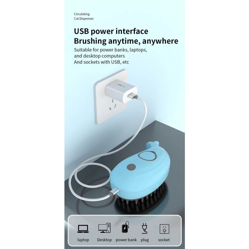 Pet Grooming Kit Manufacturer - Multifunctional Plastic Cat Grooming Brush 3 in 1 Comb