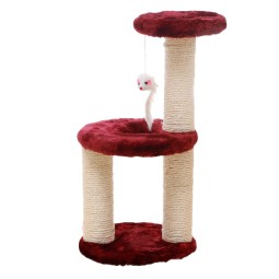 Pet Cat Tree Supplier - Indoor 2 Layer Cat Trees Plush Scratch Tree All Year Tower