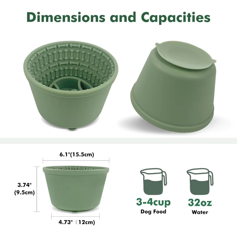 Slow Feeder Bowl Factory - Wholesale Custom Round Honeycomb Silicone Slow Feeding Bowls