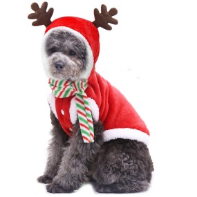 Christmas Dog Apparel Supplier - Designer Cotton Pet Clothes Warm Hoodie Small Medium
