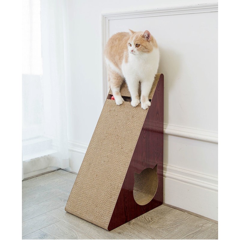 Pet Scratcher Manufacturer - Triangular Scratcher House Corrugated Board Claw Sharpening