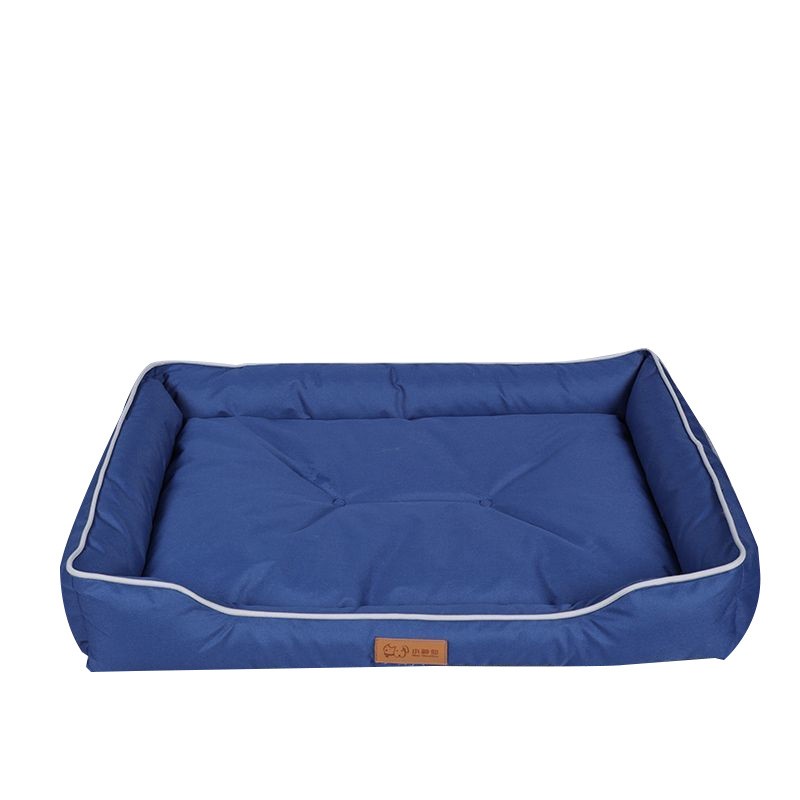Square Pet Bed Supplier - Oxford Leather Plush Style