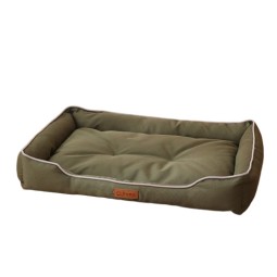 Square Pet Bed Supplier - Oxford Leather Plush Style