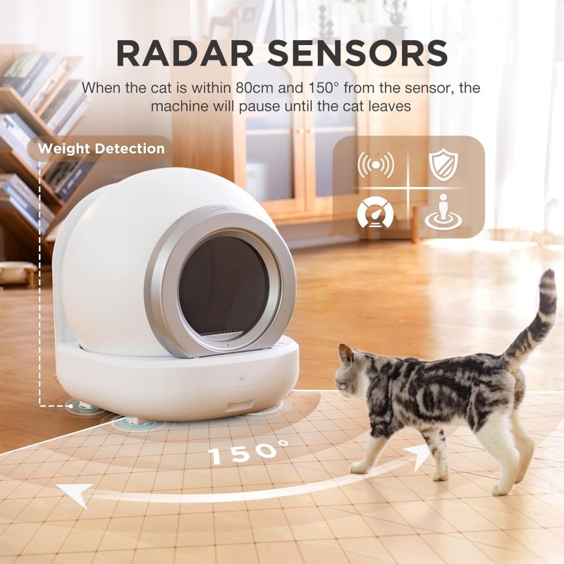 Self Cleaning Cat Litter Box Supplier - Tuya App Smart Sensor