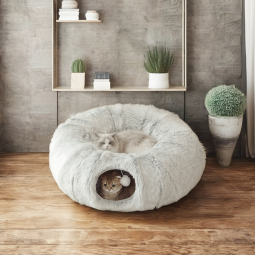 Cat Tunnel Bed Manufacturer - 2 in 1 Donut Self Warming