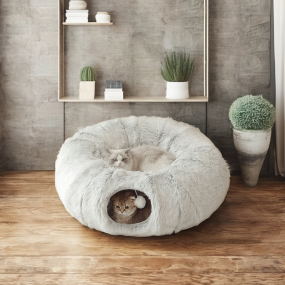 Cat Tunnel Bed Manufacturer - 2 in 1 Donut Self Warming