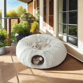Cat Nest Tunnel Manufacturer - 2 in 1 Plush Foldable