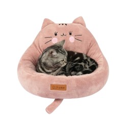 Cat Pet Bed Supplier - Coral Velvet Printed Breathable
