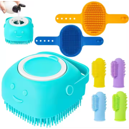 Pet Bath Brush Set Manufacturer - 7 Piece TPR Capsule Shaped
