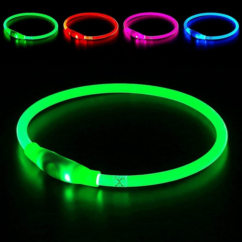 LED Dog Collar Supplier - Light up Dog Collar Rechargeable Safety Necklace for Night Walking