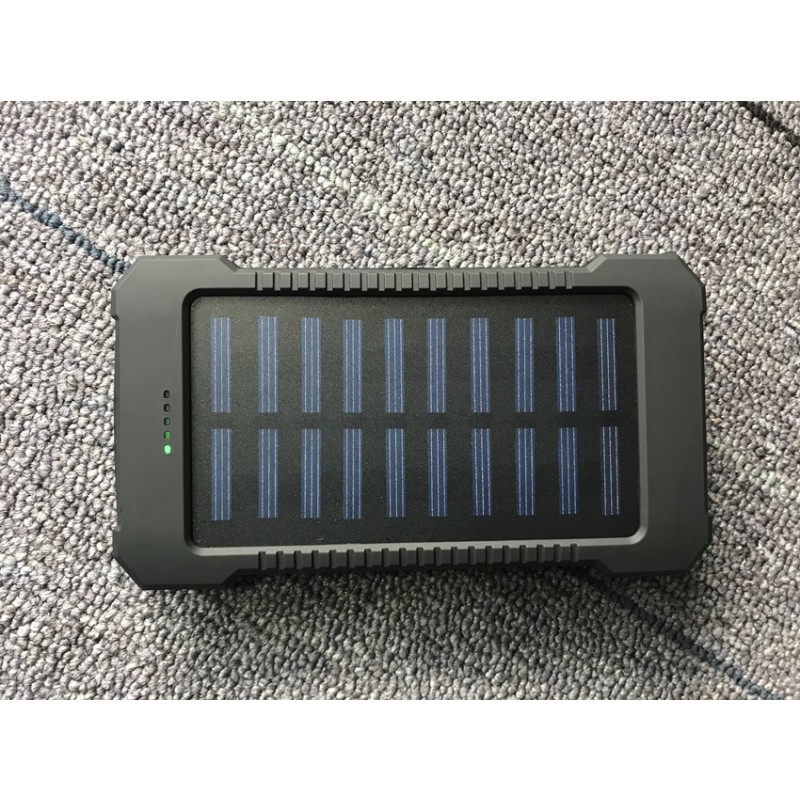 Solar Power Bank Manufacturer - 10000mAh Solar Charge Power Bank with USB Input LED Flashlight