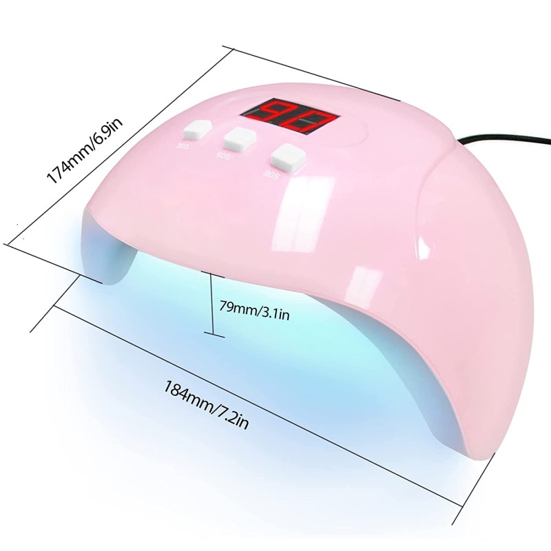 Portable Nail Lamp Supplier - 54W 18pcs Professional Fast Cure Nail Dryer for Acrylic Gel