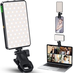 Clip Phone Light Supplier - Rechargeable 120 LED Selfie Light for Phone Pad Laptop Conference