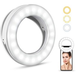 Selfie Ring Light Manufacturer - New LED Ring Light USB Rechargeable 40 LED 3-Level Brightness