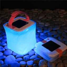 Camping Lantern Supplier - 2024 Outdoor Collapsible LED Solar Inflatable Lantern Emergency Light