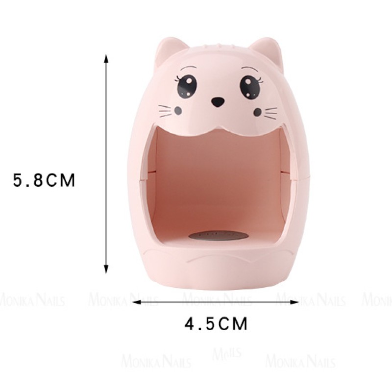 USB Nail Lamp Manufacturer - Cat Shape Mini UV LED Nail Dryer with USB Connector White Pink