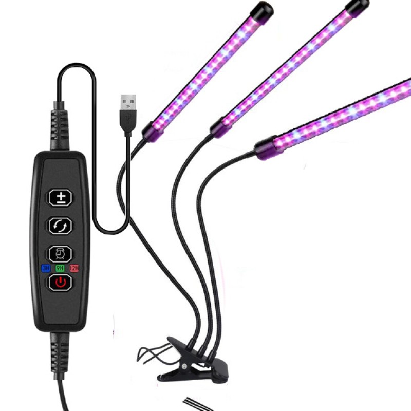 Plant Growth Light Manufacturer - Hot Style Full Spectrum Three-Tube Clamp Plant Growth Lamp