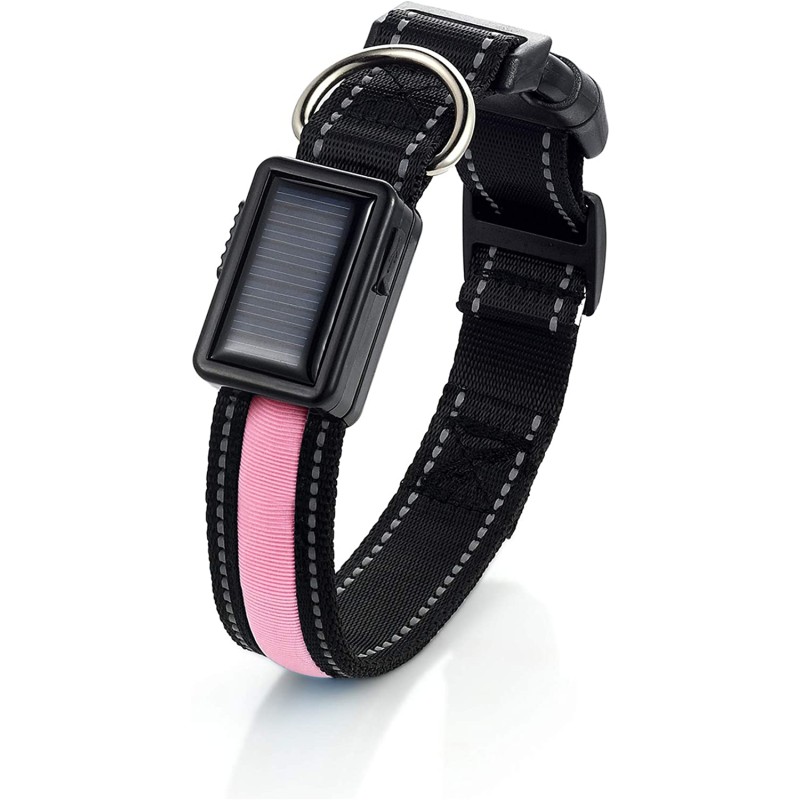 Dog Safety Collar Factory - Premium Nylon Solar USB Rechargeable LED Lighted Dog Safety Collar
