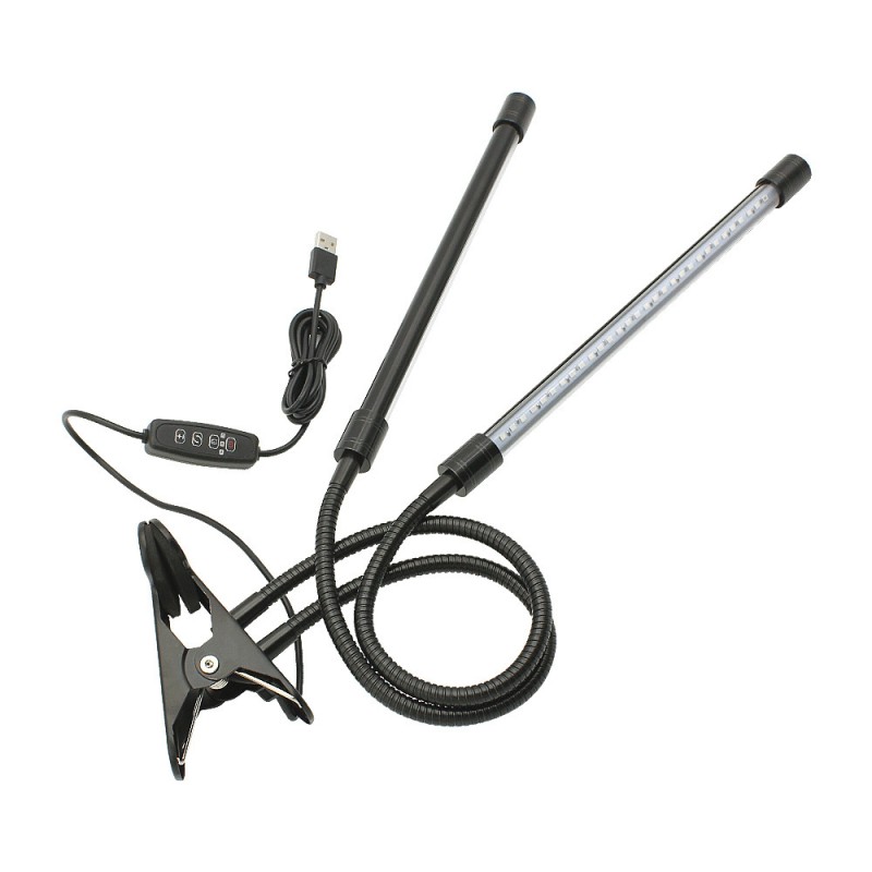 Full Spectrum Lamp Supplier - 20W Full Spectrum Timing Dimming Double Head Clip LED Plant Lamp